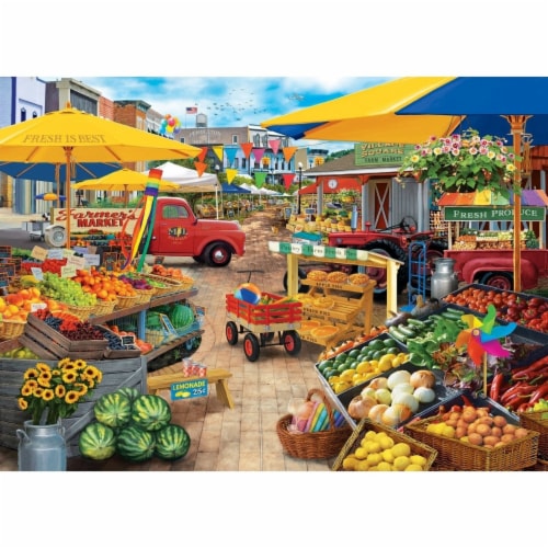 MasterPieces® Seek & Find™ Market Square Jigsaw Puzzle Perspective: back