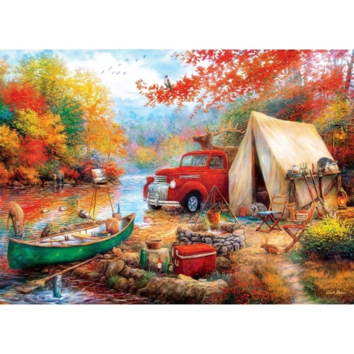 MasterPieces® Art Gallery of Chuck Pinson Share the Outdoors Linen Jigsaw Puzzle Perspective: back