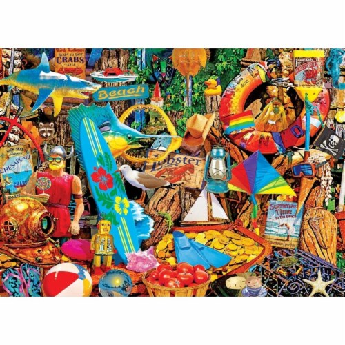 MasterPieces® Flashbacks™ Beach Time Flea Market Jigsaw Puzzle Perspective: back