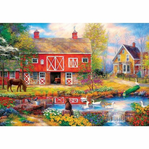 MasterPieces® Chuck Pinson Signature Collection Reflections on Country Living Jigsaw Puzzle Perspective: back