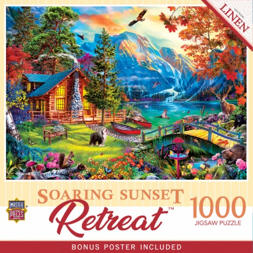 Masterpieces Tranquility - Soaring Sunset 1000 Piece Jigsaw Puzzle Perspective: back
