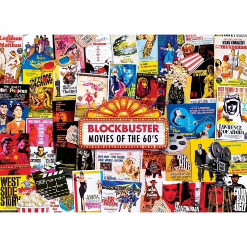 MasterPieces® Flashbacks™ Blockbuster Movies of the 60's Jigsaw Puzzle Perspective: back