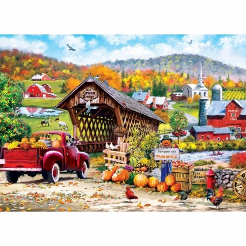 Masterpieces Art Gallery - Old Creek Bridge 1000 Piece Jigsaw Puzzle Perspective: back