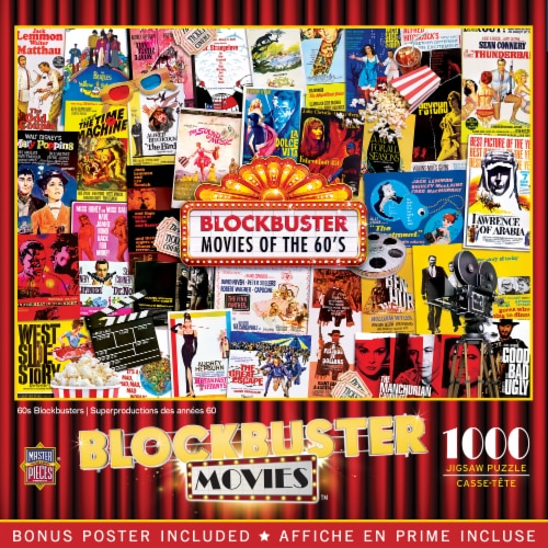MasterPieces® Blockbuster Movies™ of The 60's Jigsaw Puzzle Perspective: back
