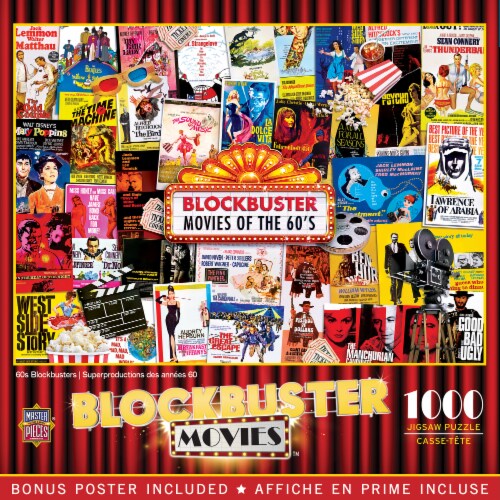 MasterPieces® Blockbuster Movies™ of The 60's Jigsaw Puzzle Perspective: back