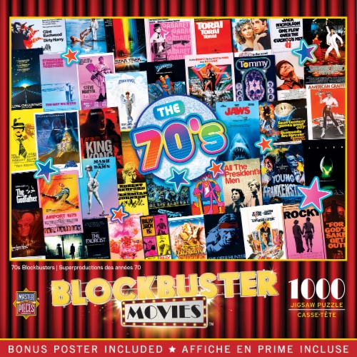MasterPieces® Blockbuster Movies™ The 70's Jigsaw Puzzle Perspective: back