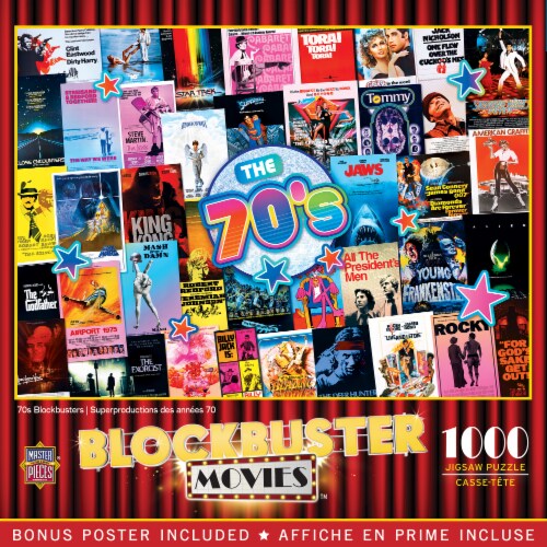MasterPieces® Blockbuster Movies™ The 70's Jigsaw Puzzle Perspective: back
