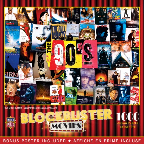 MasterPieces® Blockbuster Movies™ The 90's Jigsaw Puzzle Perspective: back