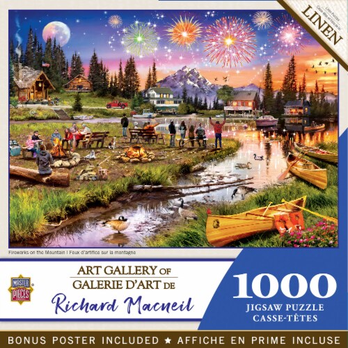 MasterPieces Art Gallery Fireworks on the Mountain Jigsaw Puzzle Perspective: back