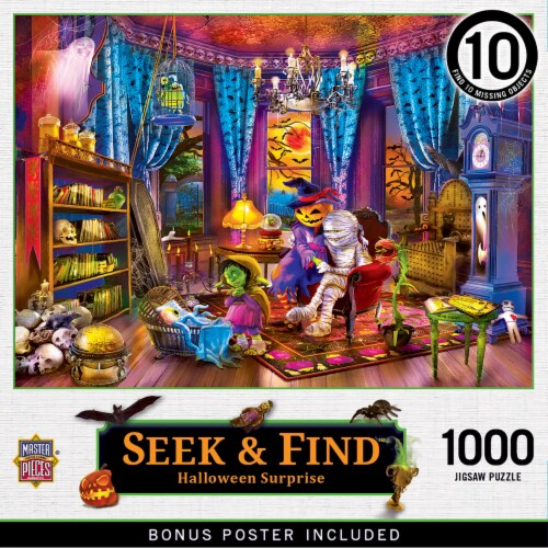 MasterPieces® Seek & Find™ Halloween Surprise Jigsaw Puzzle Perspective: back