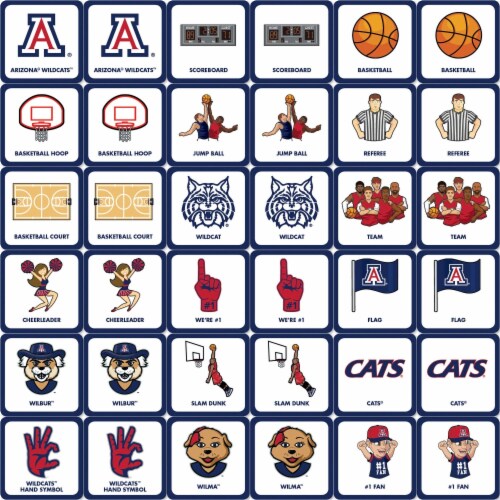 MasterPieces NCAA Arizona Matching Game Perspective: back