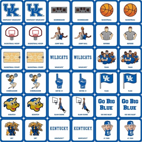 Masterpieces Kentucky Wildcats Matching Game Cards Perspective: back