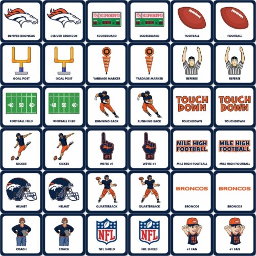 Classic Impressions NFL Denver Broncos Matching Game Perspective: back