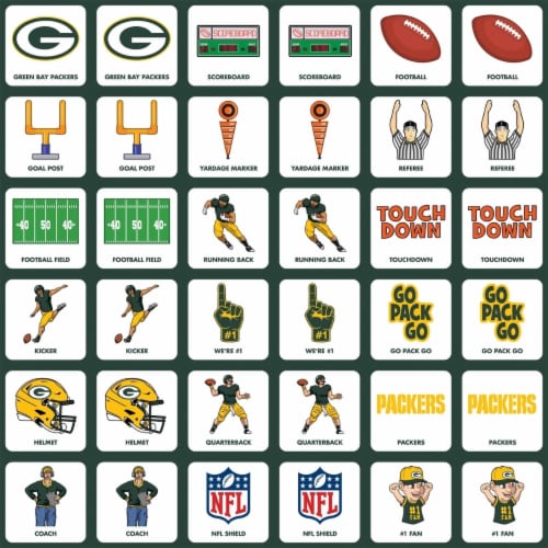 MasterPieces NFL Green Bay Packers Matching Game Perspective: back