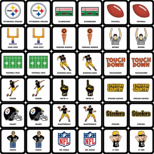 MasterPieces NFL Pittsburgh Steelers Matching Game Perspective: back