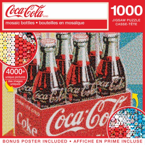 MasterPieces Coca-Cola® Mosaic Bottles Jigsaw Puzzle Perspective: back