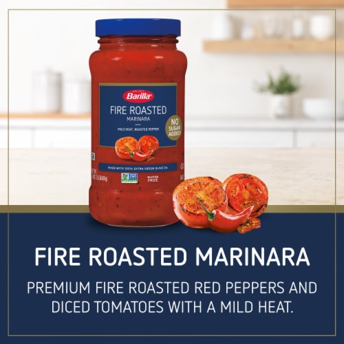 Barilla Fire Roasted Marinara Pasta Sauce with No Added Sugar and Gluten Free Perspective: back