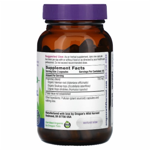 Oregon's Wild Harvest Muscle Relax Vegetarian Capsules Perspective: back