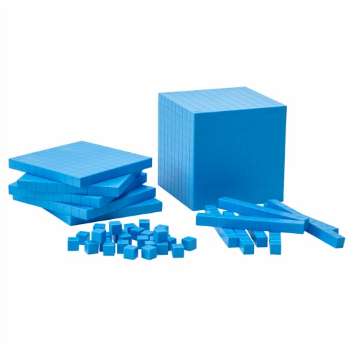 Didax Base Ten Blocks Small Group Set 161 Pieces (DD-211738) Perspective: back