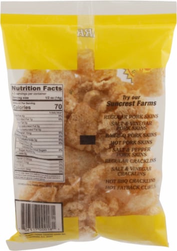 Suncrest Farms Original Fried Pork Skins Perspective: back