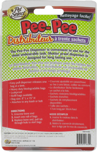 Pet Select Pee-Pee Bone Waste Dispenser 30 Count Perspective: back