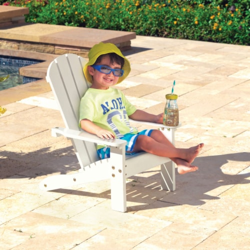 KidKraft Children's Adirondack Chair - White Perspective: back