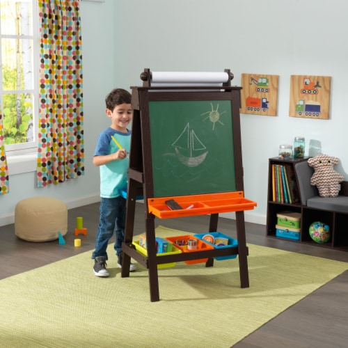 KidKraft Storage Easel - Espresso Perspective: back