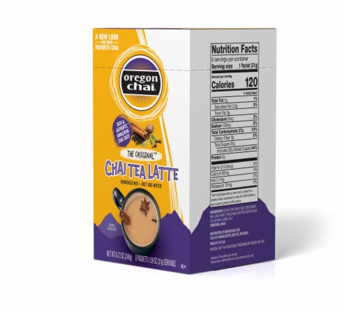 Oregon Chai® The Original™ Chai Tea Latte Packets Perspective: back