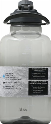 Zak! Designs Charcoal Leak-Proof Water Bottle Perspective: back