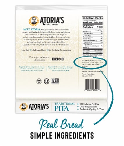 Traditional Pita 8-Packs of 6 Sheets (48 Sheets) Perspective: back