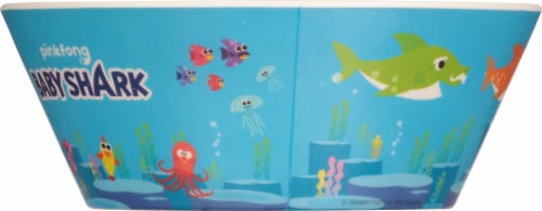 Zak! Designs Baby Shark Melamine Bowl - Blue Perspective: back
