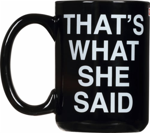 Zak!® Designs Large Ceramic The Office Mug - Black Perspective: back