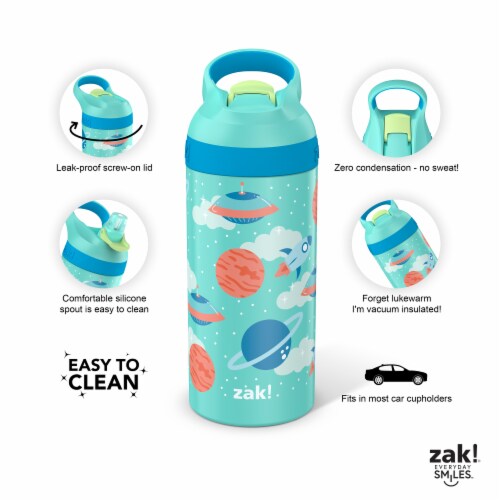 Zak! Designs Stainless Steel Double Walled Water Bottle, 1 ct - Fry's Food  Stores