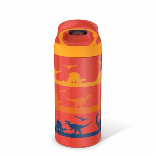 Zak! Designs Dinomite Stainless Steel Double Walled Water Bottle Perspective: back