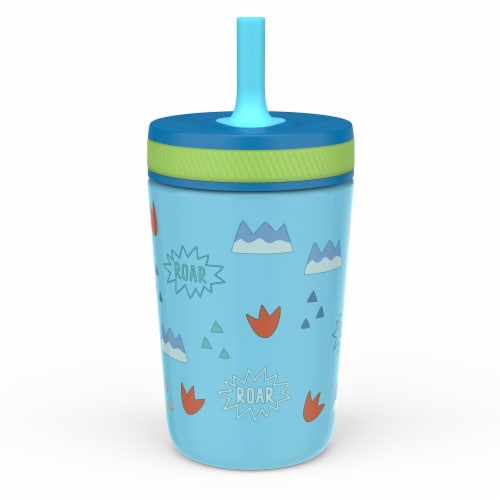 Dinomite Antimicrobial Stainless Steel Double Wall Vacuum Leakproof Straw Kelso Tumbler Perspective: back