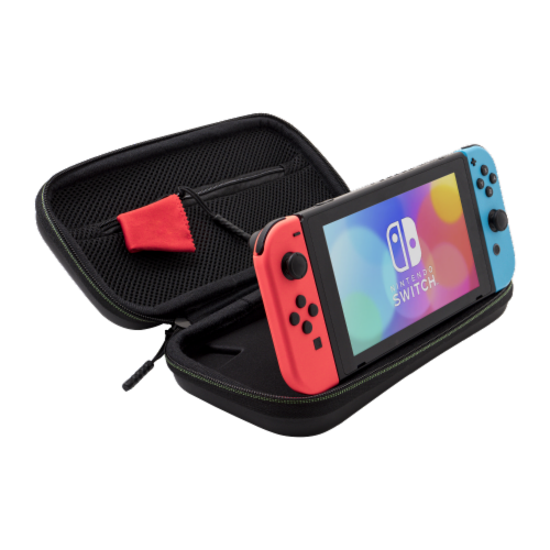 PDP Travel Case Plus GLOW: 1-Up Mushroom For Nintendo Switch & Switch Lite - OLED Model Perspective: back