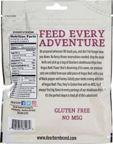 Dearborn® Peppered Steakhouse Angus Beef Strips Perspective: back