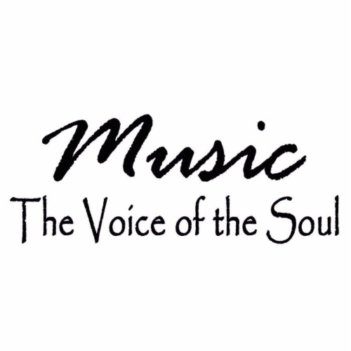 VWAQ Music Is The Voice of the Soul Vinyl Wall Decal Perspective: back