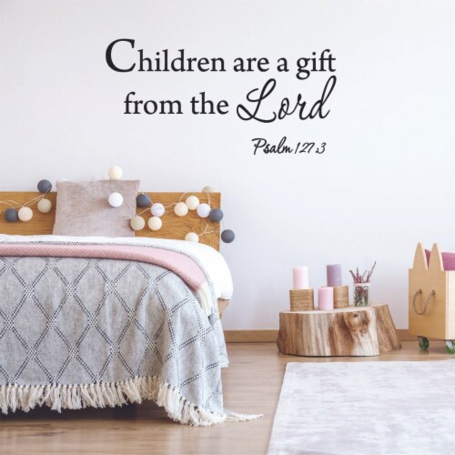 VWAQ Children are a gift from the Lord Wall Quotes Decal Perspective: back