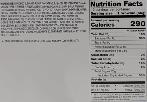 Little Debbie Cookies & Creme Brownies Big Pack, Full Case, 8 Boxes, 96 Individually Wrapped Perspective: back