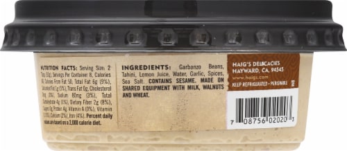 Haig's Delicacies Original Hummus Perspective: back