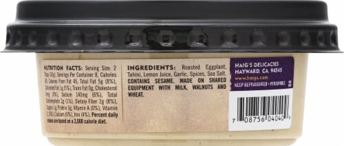 Haig's Delicacies Baba Ghannnouge Roasted Eggplant Meze Dip Perspective: back