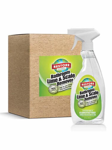 Restore Natural Bathroom Lime and Scale Remover Cleaner for Bathtub, Toilet, 22 fl oz - 6 Pk Perspective: back