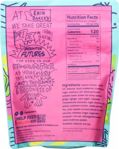 Erin Baker's Small Batch Immunity Snack Mix Perspective: back