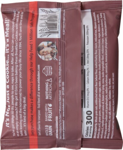 Erin Baker's® The Original Breakfast Cookie Double Chocolate Chunk Perspective: back