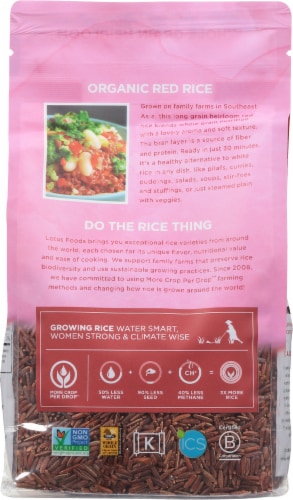 Lotus Foods Organic Red Rice Perspective: back