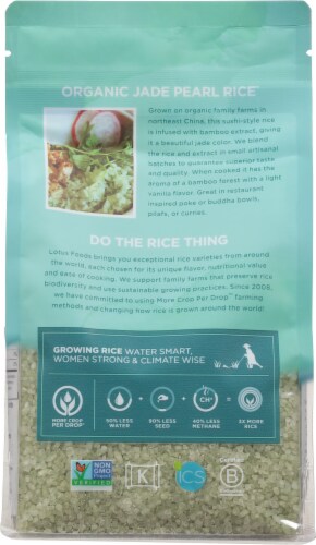 Lotus Foods Organic Jade Pearl Rice Perspective: back