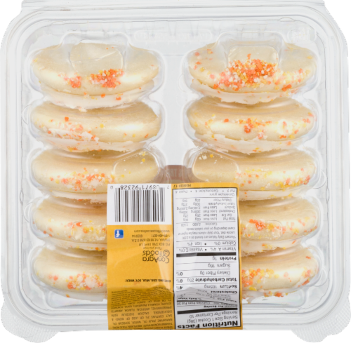 Lofthouse Candy Corn Frosted Sugar Cookies Perspective: back