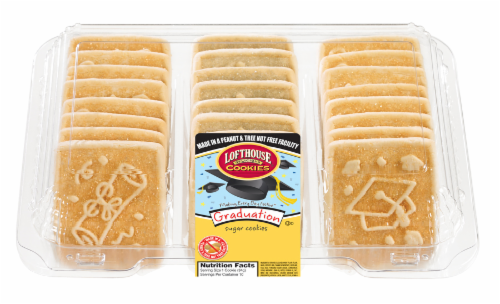 Lofthouse Graduation Sugar Cookie Tray Perspective: back