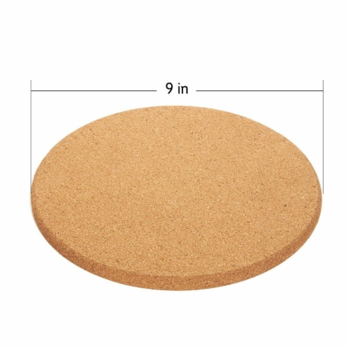 4-Pack Round Cork Trivet Set - Hot Pads for Hot Pots, Pans, 9 x 9 x 0.5 Inches Perspective: back